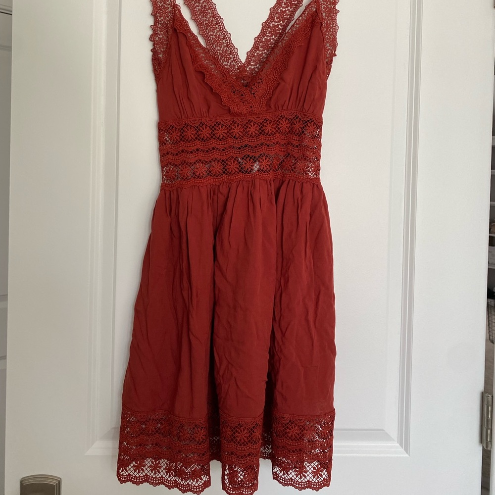 Forever 21 Sunset Orange Dress, size M, Never Worn